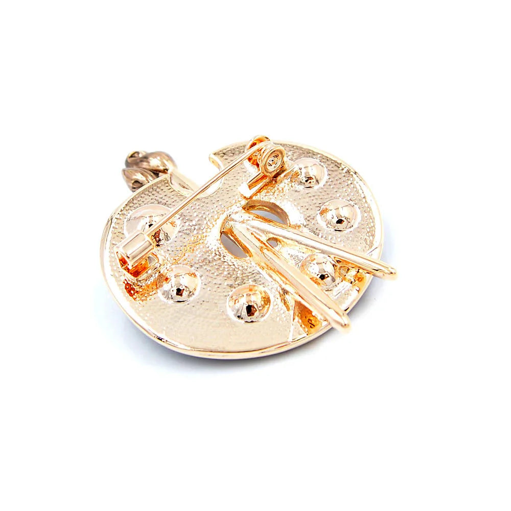 CINDY XIANG Rhinestone Palette Brooch Unisex Pin
