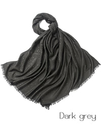 Women’s Designer Wool Scarf – Embroidered Pashmina Shawl