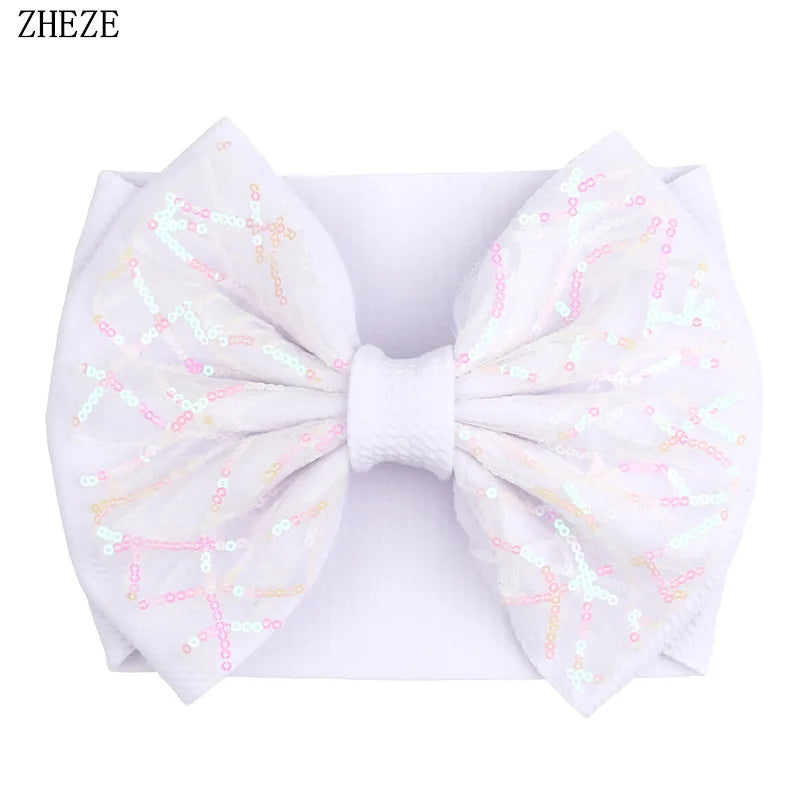 Cute 7" Double Layer Hair Bow Headband for Baby Girls