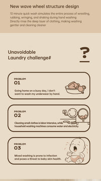 Folding Portable Washing Machine with Spin Dryer