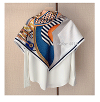 100% Silk Square Scarf – Fashion Neckerchief & Shawl 88cm