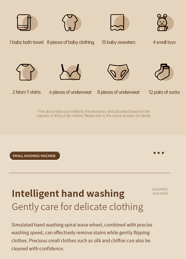 Folding Portable Washing Machine with Spin Dryer