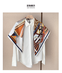 100% Silk Square Scarf – Fashion Neckerchief & Shawl 88cm
