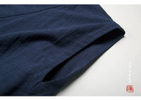 Traditional Chinese Clothing  Hanfu Men Linen cotton sleeveless Jacket mens tang suit Kimono Cardigan Male Open Stitch Coat