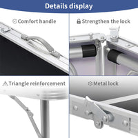 Portable Folding Camping Table with Adjustable Height