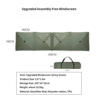 Collapsible Camping Windscreen Stove Wind-Resistant Outdoor