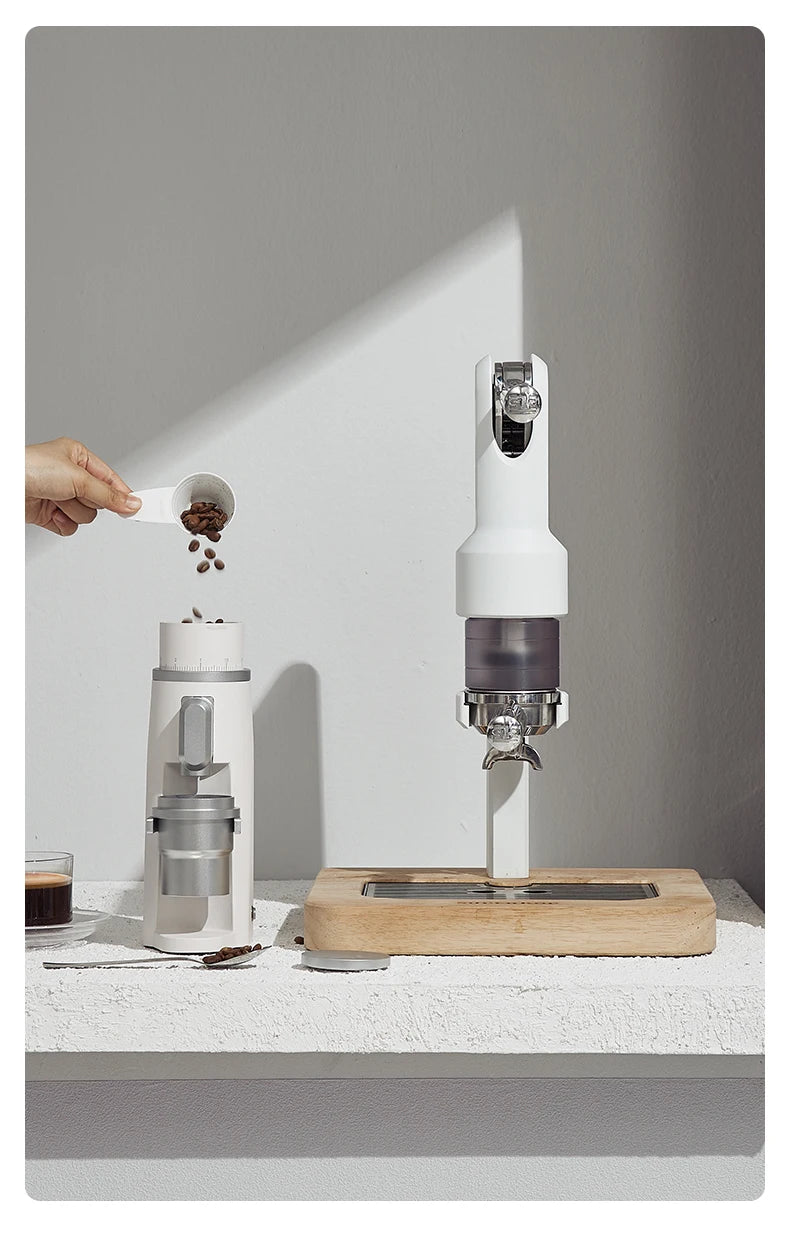 STARSEEKER EDGE Stainless Steel Burr Coffee Grinder 48MM Espresso Stepless Fineness Adjustment Electric Coffee Grinders Black