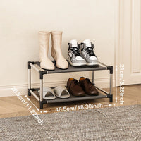 Metal Shoe Rack – Space Saving Black Shoe Storage Organizer
