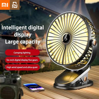 Xiaomi Youpin Clip-on Fan 5 Speed Quiet Rechargeable Desktop Portable Air Circulator Wireless Fan With LED Light Camping Home
