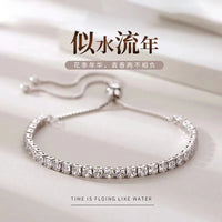 Popular Inlaid Zircon Combination Chain 925 Sterling Silver Bracelet New Ladies Jewelry Birthday Party Gift Fashion Jewelry
