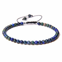 4MM Natural Stone Beaded Bracelet – Adjustable Unisex Quartz