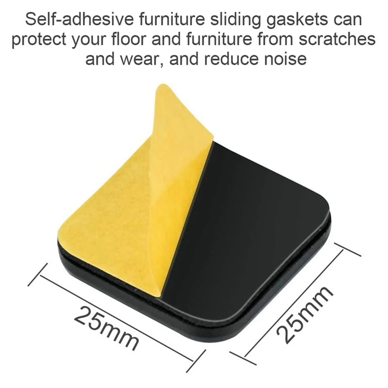80pcs PTFE Self-Adhesive Furniture Glider Pads