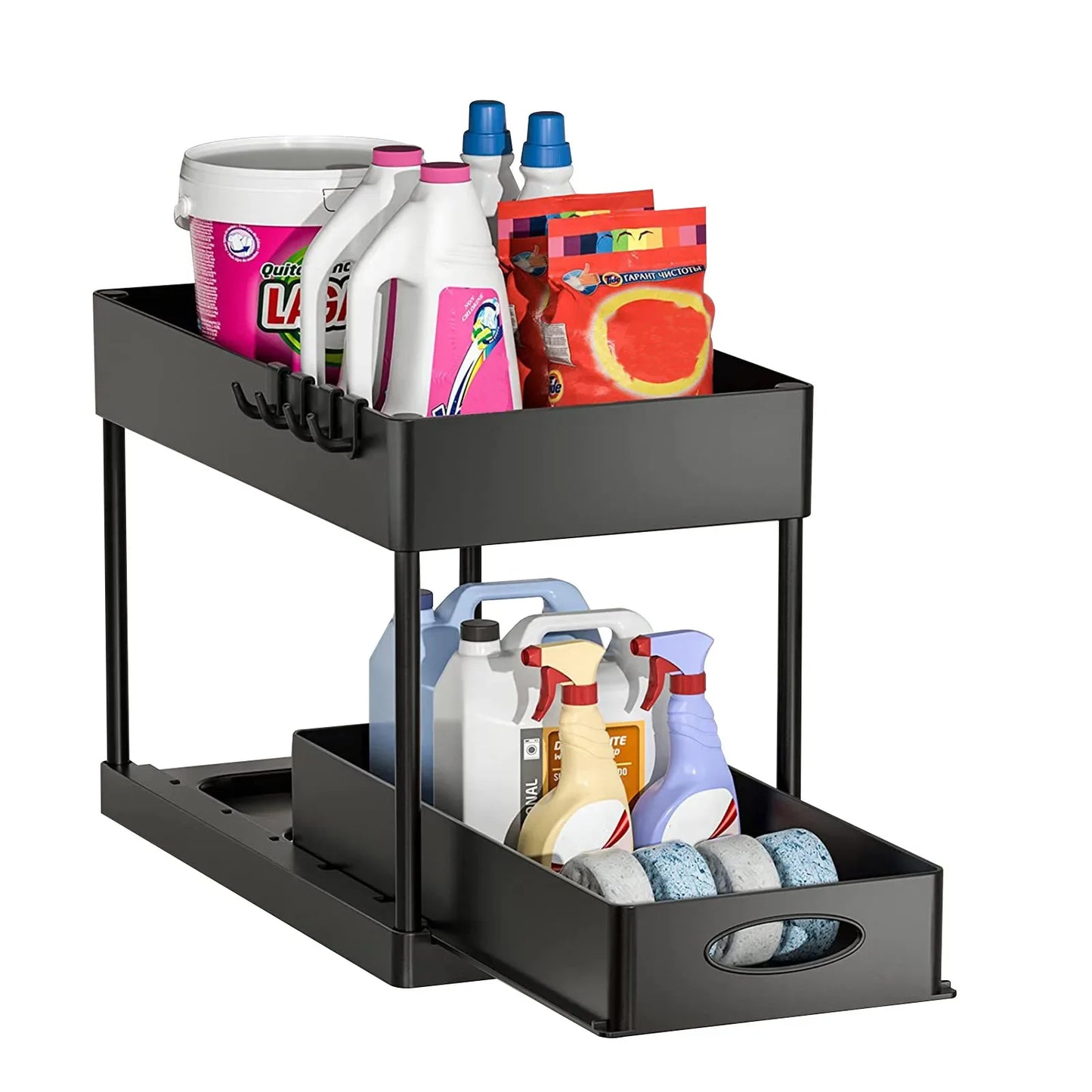 2-Tier Under Sink Organizer Sliding Drawer Rack