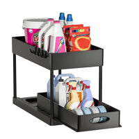 2-Tier Under Sink Organizer Sliding Drawer Rack