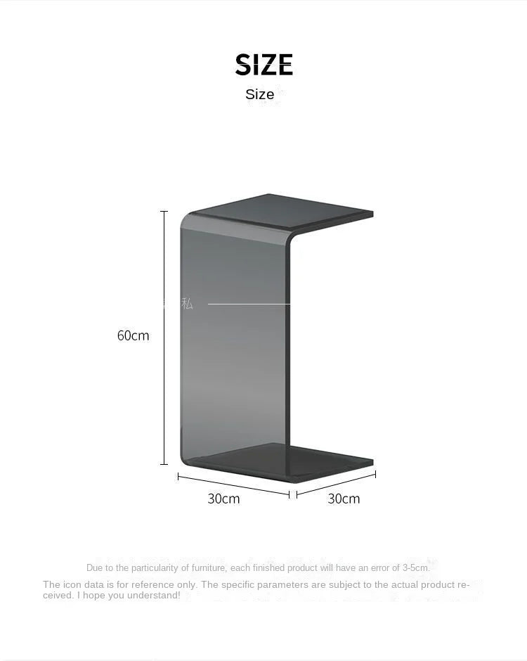 Acrylic Side Table – Modern Transparent Tea Table