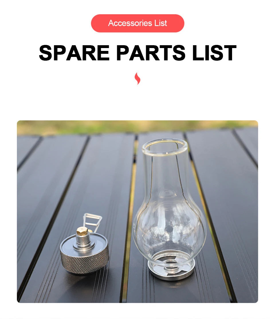 Portable Camping Gas Lamp Outdoor Candle Light for Hiking