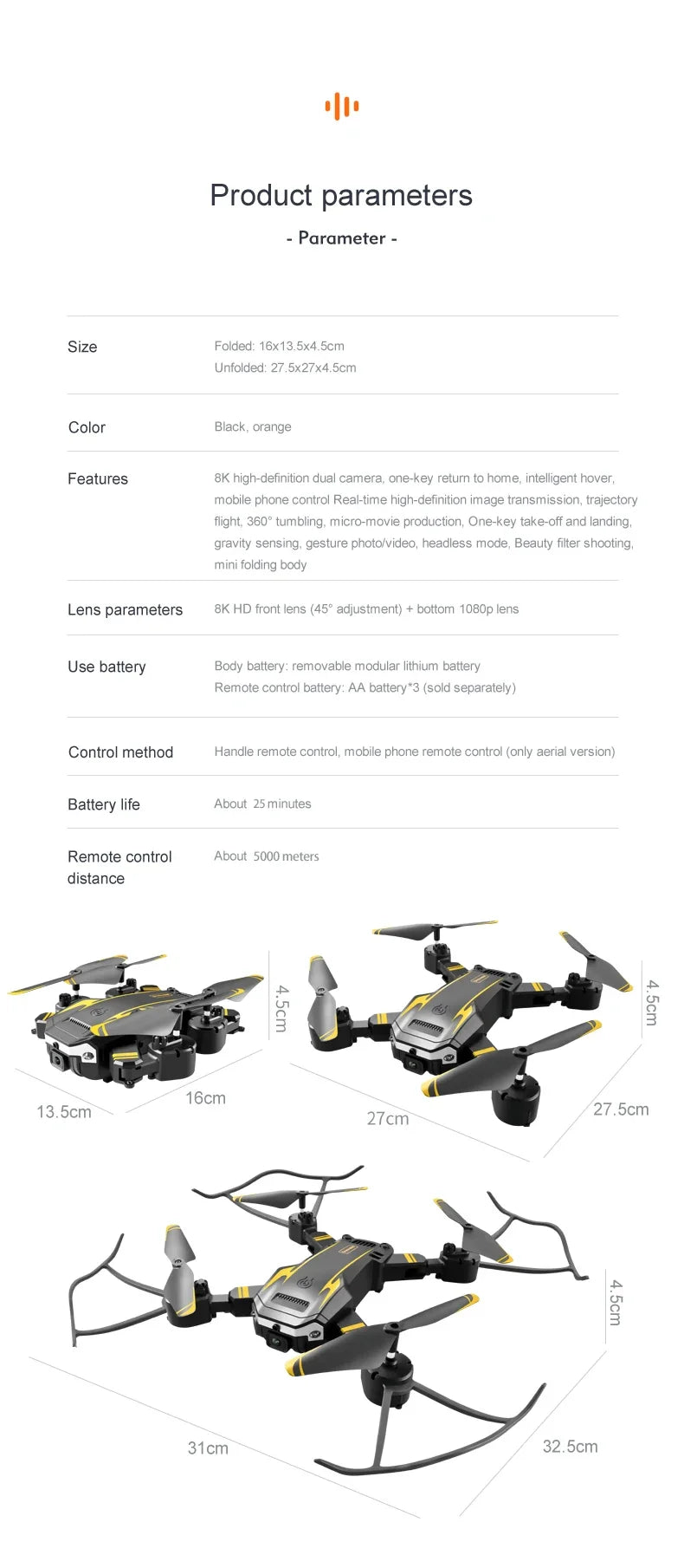 G6 Pro GPS 8K Dual Camera Drone with 5KM Range