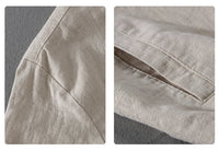 Men’s Cotton Linen Jacket – Casual Travel Stand Collar