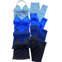 Women’s 2-Piece Fitness Set – Halter Vest & Hip-Lift Pants