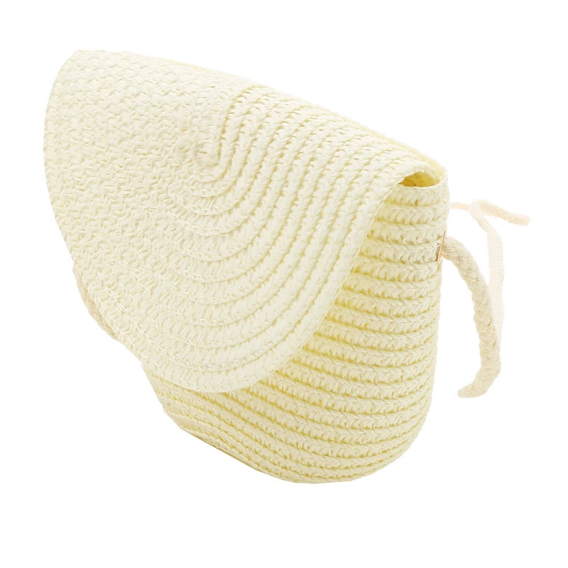 Girls’ Woven Straw Crossbody Shoulder Messenger Bag