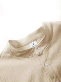 Men’s Summer Beachwear Set – V-Neck Shirt & Pants