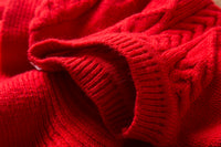 Girls Winter Knitted Christmas Long Sleeve Dress