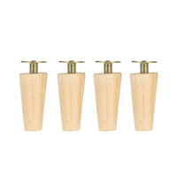 Solid Wood Furniture Legs Kit 8/15/20cm Height Furniture Feet Sloping Cone Sofa Bed Cabinet Table and Chair Replacement Sofa Leg