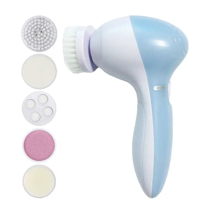 5-in-1 Electric Facial Cleansing Brush – Skin Care Massager