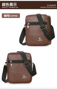 Vintage Messenger Bag Men PU Leather Business Worker Shoulder Bag Brown Black Man Crossbody Bag Male Handbag Gift for Husband