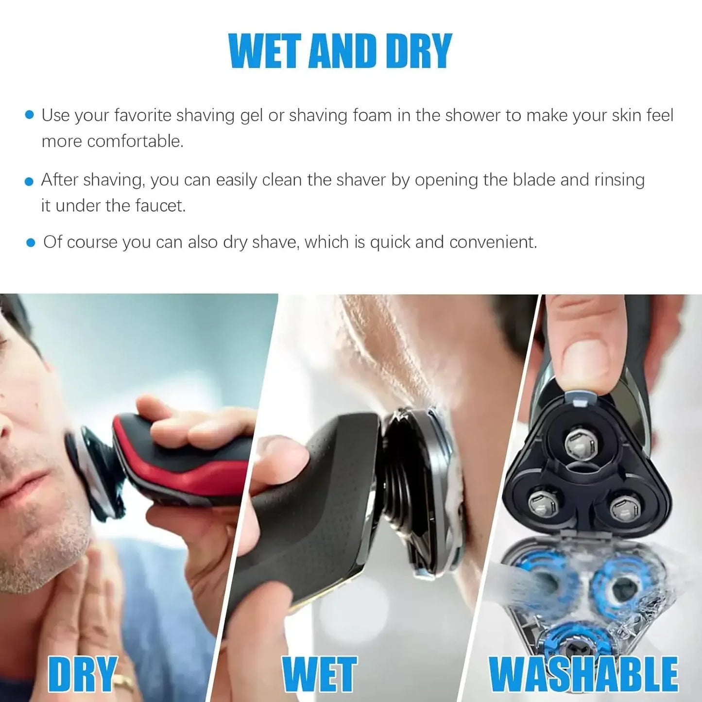 SH50 Replacement Heads for Philips Series 5000 Shavers, AquaTouch, PowerTouch,  S5210 S5370 PT730 AT810 Electric Razors