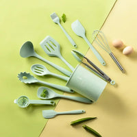 11-Piece Silicone Kitchen Utensil Set with Spatula & Spoon