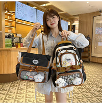 Large Capaci Children's School Bag Set for Girls Primary And Middle School Double oulder Bapa Sweet College Sle