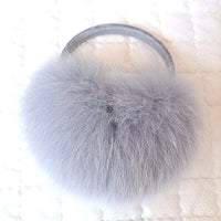Oversized Real Raccoon Fur Winter Earmuffs for Women