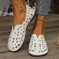 Women’s Genuine Leather Flat Shoes – Mary Jane Slip-On