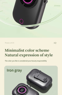 Portable Hanging Neck Fan with LED & 5 Speeds