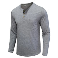 Men’s Casual Long Sleeve Elastic T-Shirt