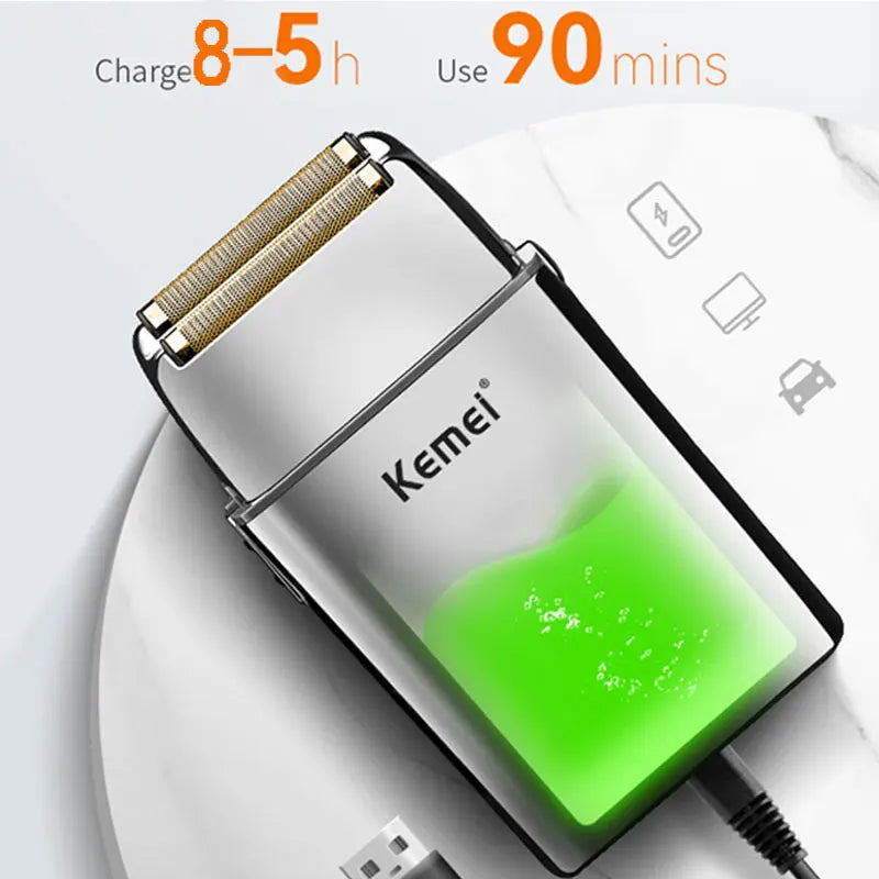 TX5 Pro Metal Electric Shaver for Men – Rechargeable Razor