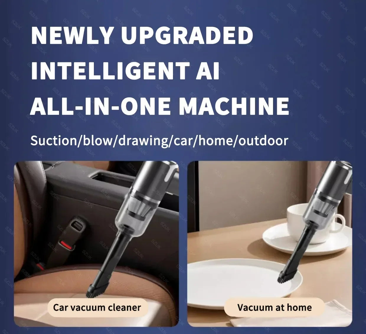 SZUK 148000Pa Car Vacuum CIeaner Powerful Wireless Handheld Cleaning Machine Mini Blower Portable Vacuum Cleaner for Car Home