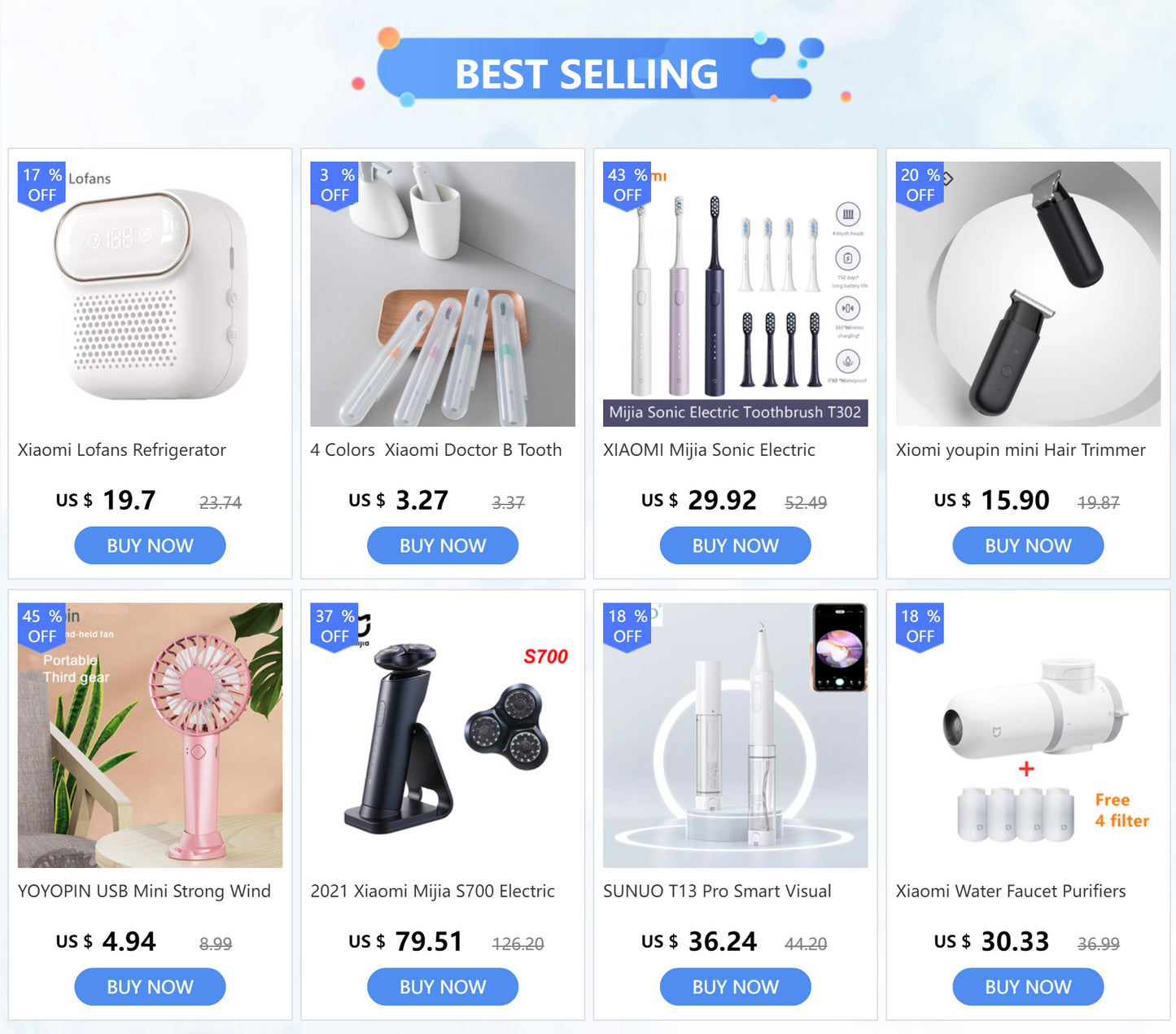 Xiaomi Mijia electric shaver S100, easy to carry, can be washed all over the body, a charge can last for 3 months