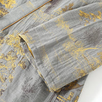 Men’s Cotton Kimono Pajama Robe – Jacquard Print Loungewear