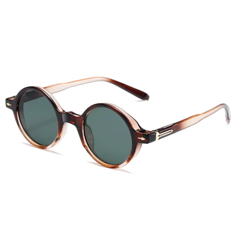 Vintage Small Round Sunglasses with Rivets UV400