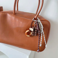 Sausage Dog Bear Keychain Braided Rope Baseball Bread Bead Pendant Mobile Bag Bag Fashion Accessories New Year Gift For Girl Kid