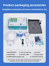 Outdoor Portable Shower Gadget Construction Site Dormitory Camping Simple Mobile Shower Wireless Shower Rechargeable Water Pump