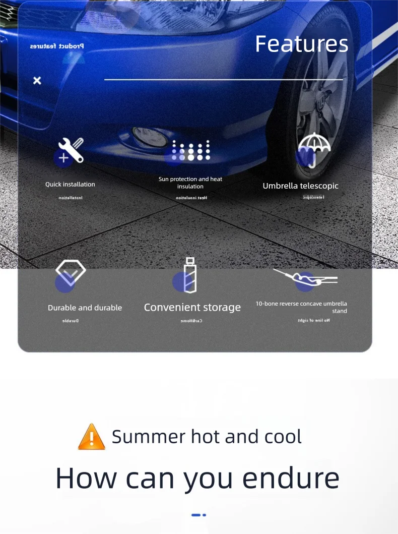 Car Sunshade Umbrella Front Windshield Heat Protector