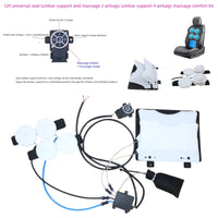 12V Car Seat Cushion with Lumbar Massage Support