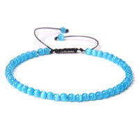 4MM Natural Stone Beaded Bracelet – Adjustable Unisex Quartz