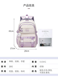 School Bags for High School Girls Fashion Large Capacity Travel Backpack Black and White Lightweight College Student Backpack