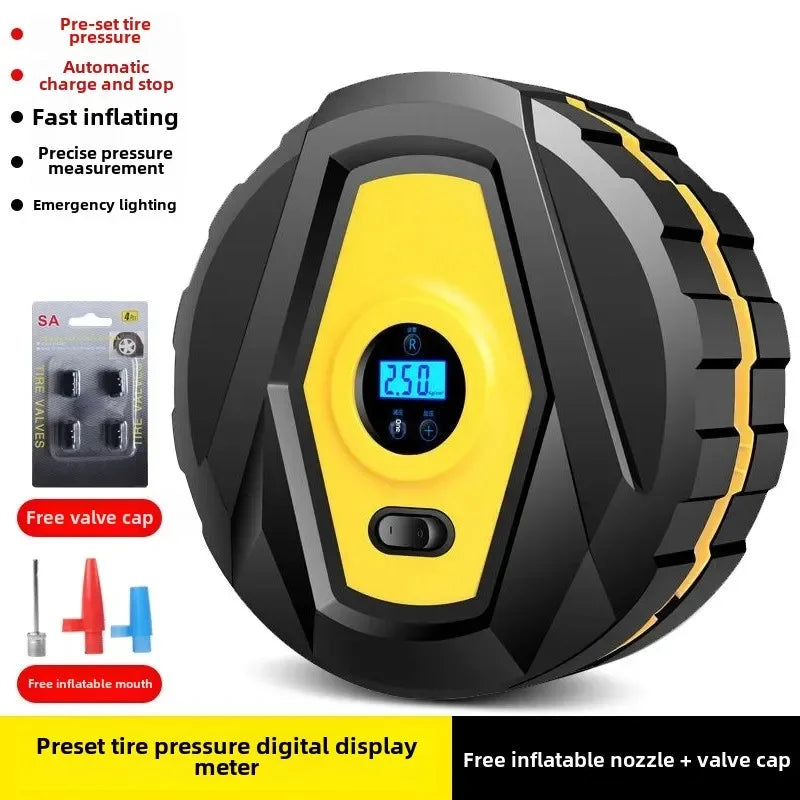 Portable Mini Car Inflatable Pump Digital Display