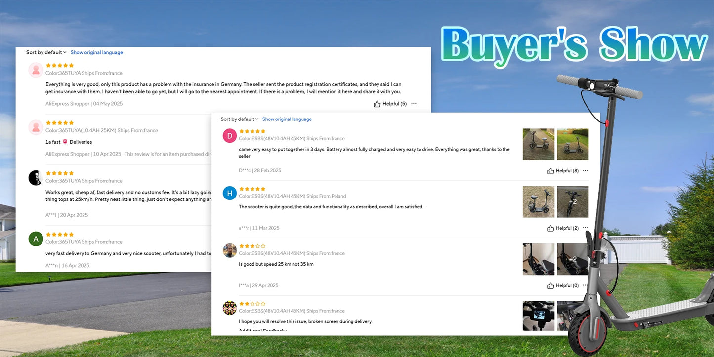 ES80/M365 X1 Electric Scooter – 36V 500W 35KM Range