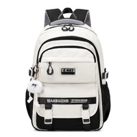 School Bags for High School Girls Fashion Large Capacity Travel Backpack Black and White Lightweight College Student Backpack
